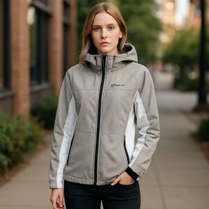 Women ARCTIX 8K Insulated Waterproof Ski Snowboarding Hood Jacket Gravel Med NWO